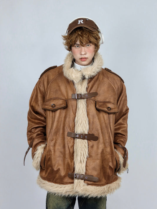 Suede Shearling Coat