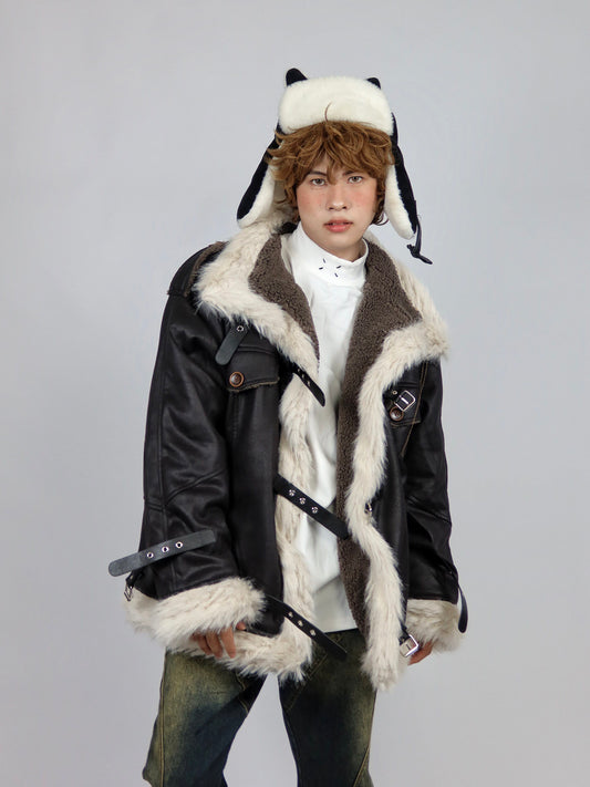 Suede Shearling Coat