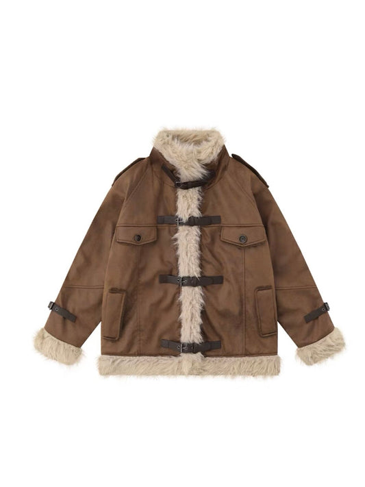 Suede Shearling Coat