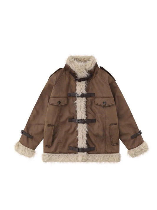 Suede Shearling Coat