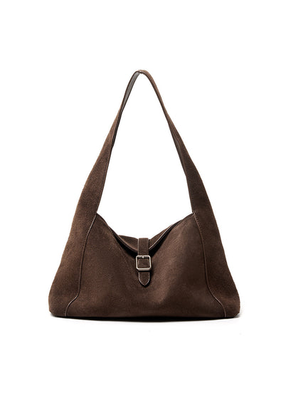 Suede shoulder bag