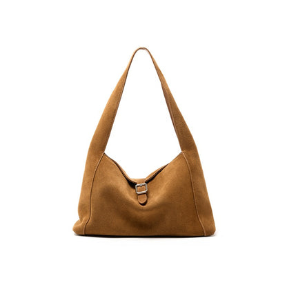 Suede shoulder bag