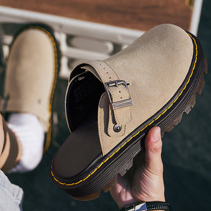Suede Slip-On Slippers
