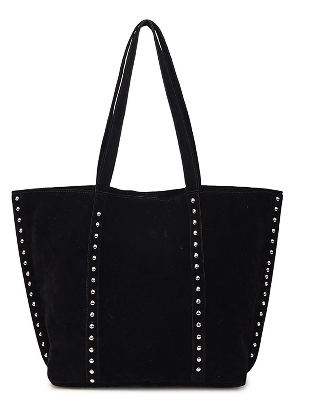 Suede Studded Tote Bag