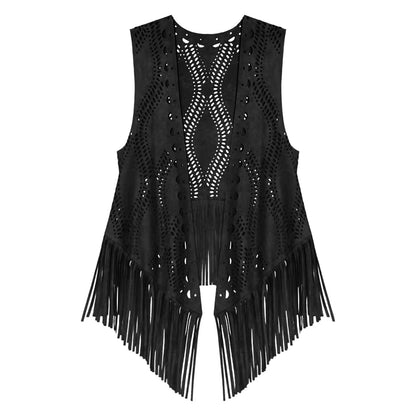 Suede Tassel Vest