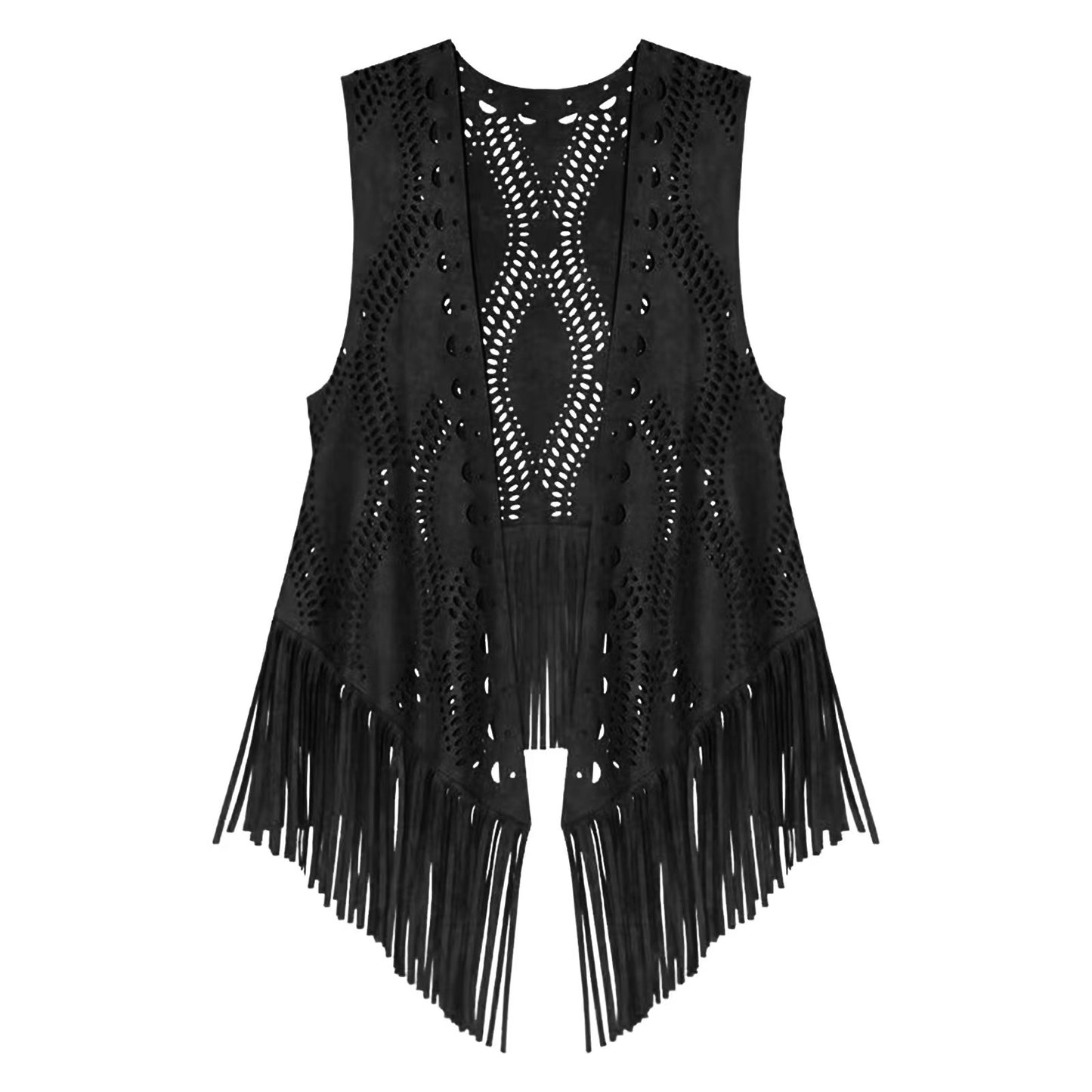Suede Tassel Vest