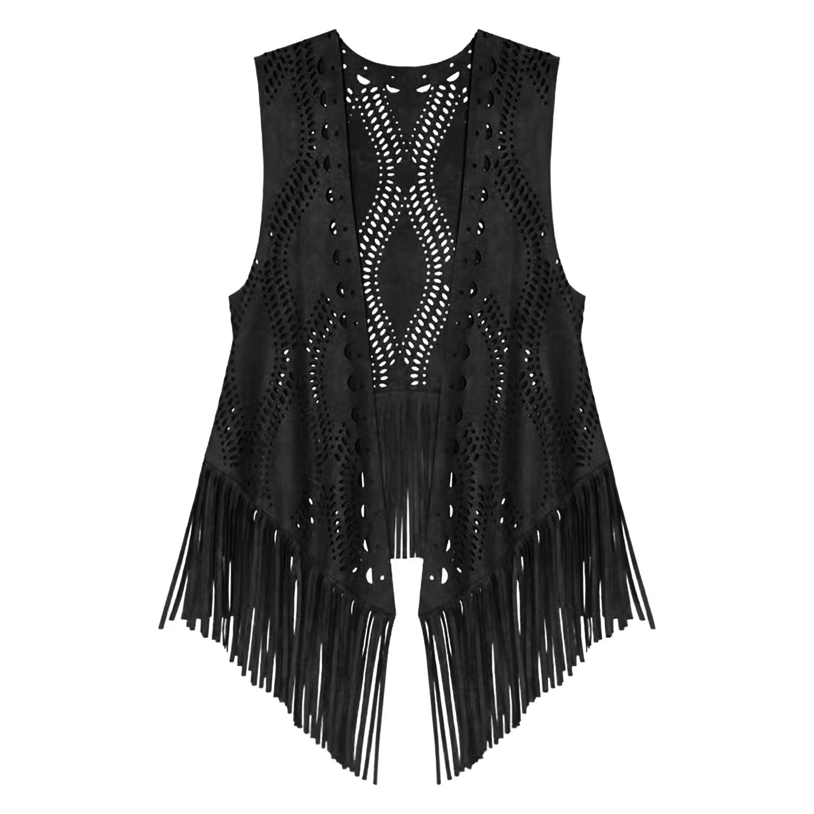 Suede Tassel Vest