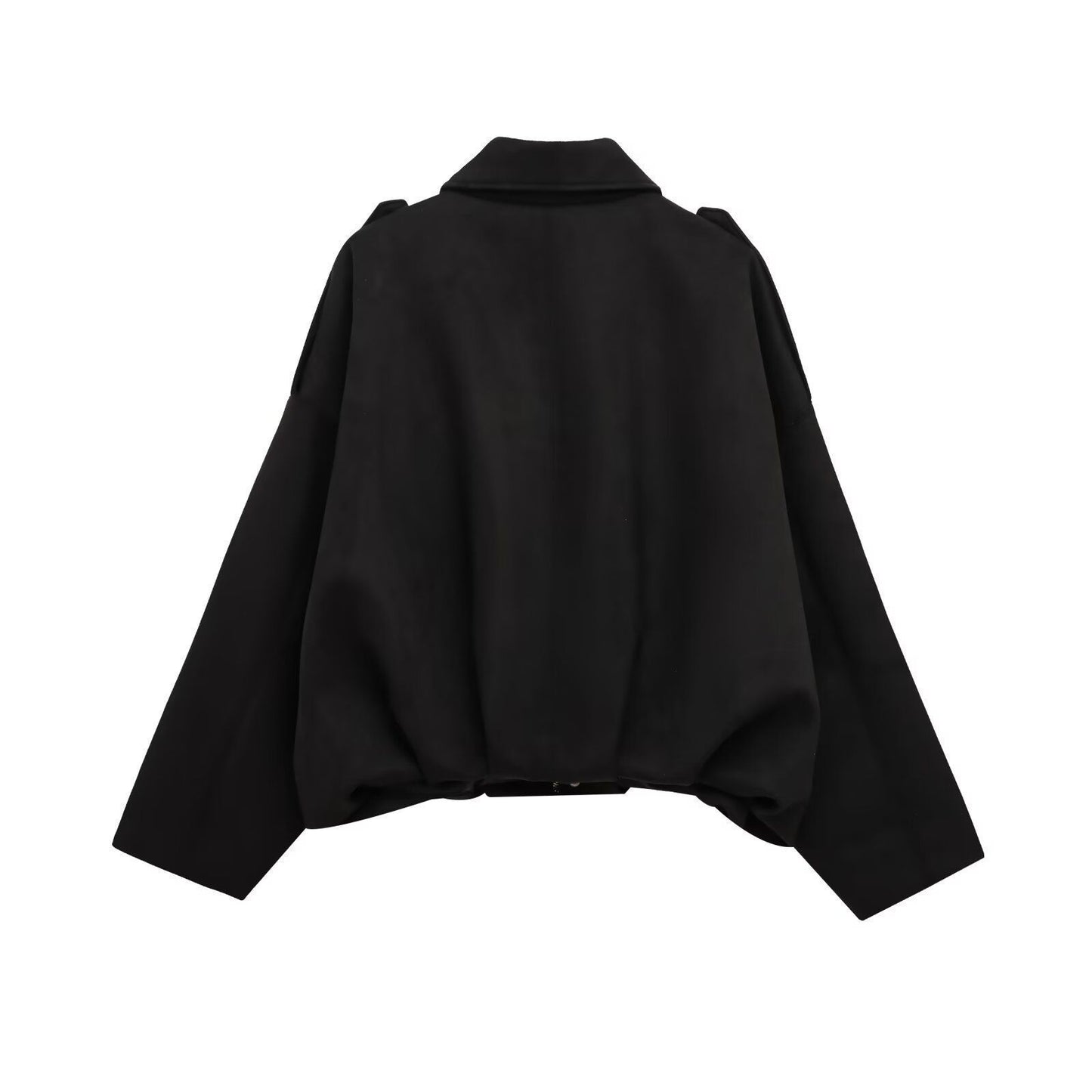 Suede Texture Bomber Jacket
