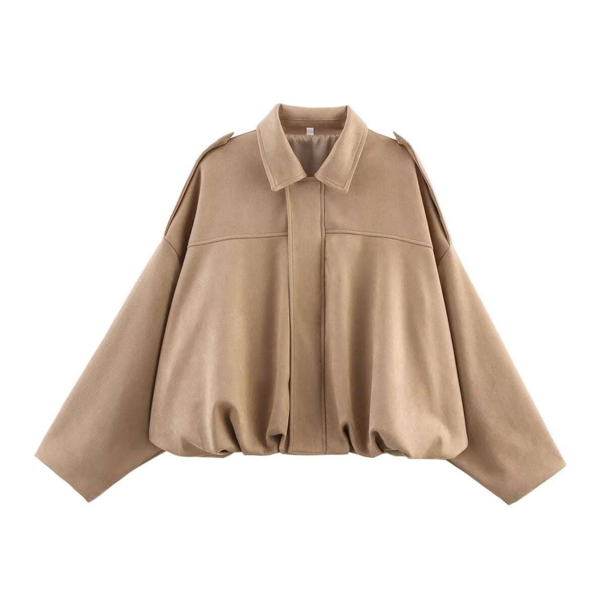 Suede Texture Bomber Jacket