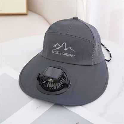 Suggested English Title: Solar Powered Fan Sun Hat for Outdoor Summer