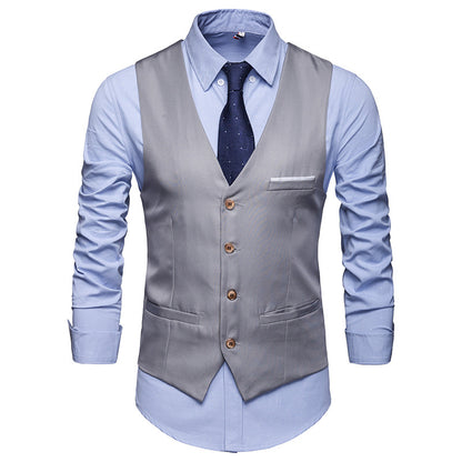 Suit Vest Men's Formal and Casual Business Style Groomsman Outfit