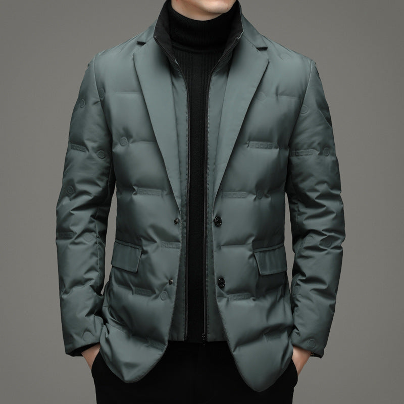 Suits-style down jacket
