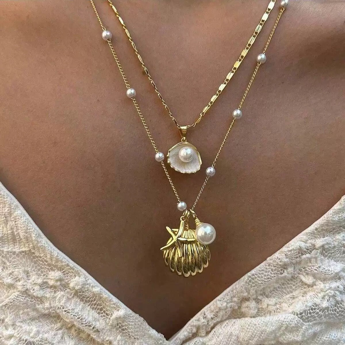 Summer Beach Shell Necklace
