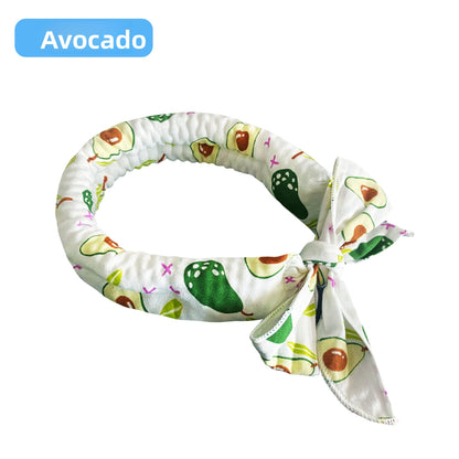 Summer cartoon plush pet headband for cats - cat drool towel