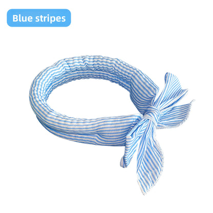 Summer cartoon plush pet headband for cats - cat drool towel