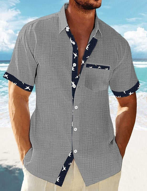 Summer Casual Shirt, Chinese Trendy Cross-border Men's Top