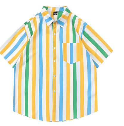 Summer Casual Shirt for Men, Chinese Trendy Cross-border Apparel