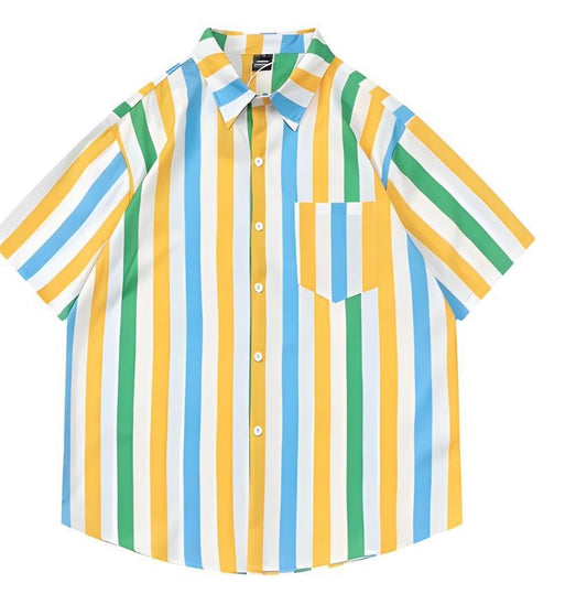 Summer Casual Shirt for Men, Chinese Trendy Cross-border Apparel