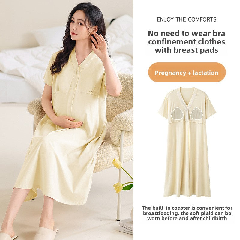 Summer Chest Pad Nursing Nightdress
