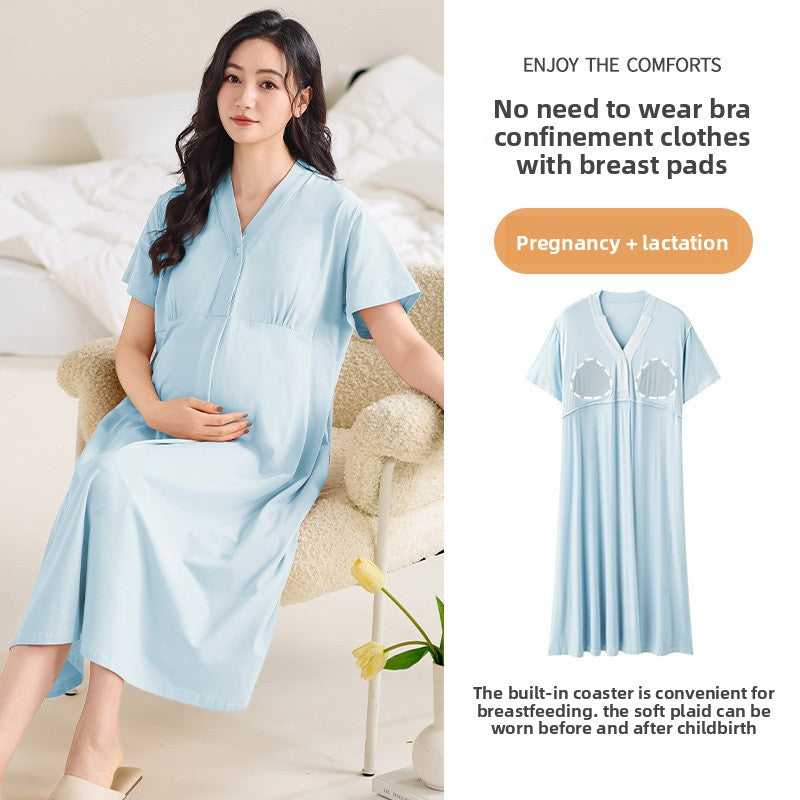 Summer Chest Pad Nursing Nightdress