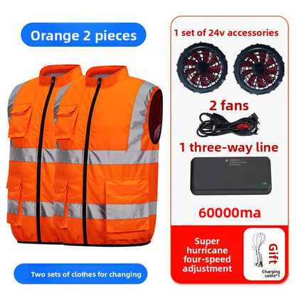 Summer Cooling Fan Vest