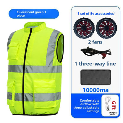 Summer Cooling Fan Vest