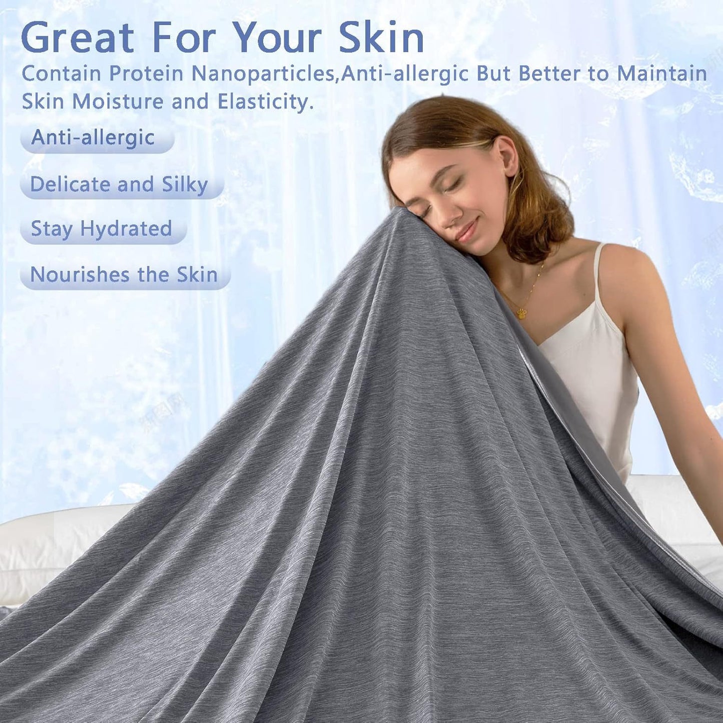 Summer Cooling Quilt Lightweight Machine Washable