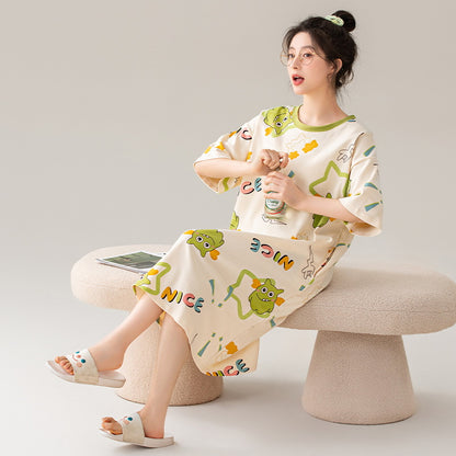 Summer cotton pajama dress