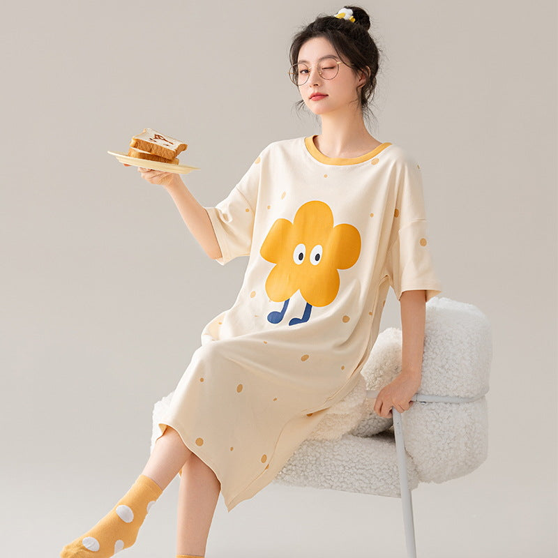 Summer cotton pajama dress