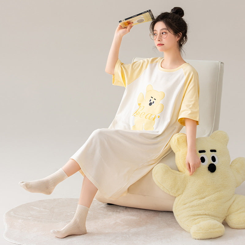 Summer cotton pajama dress