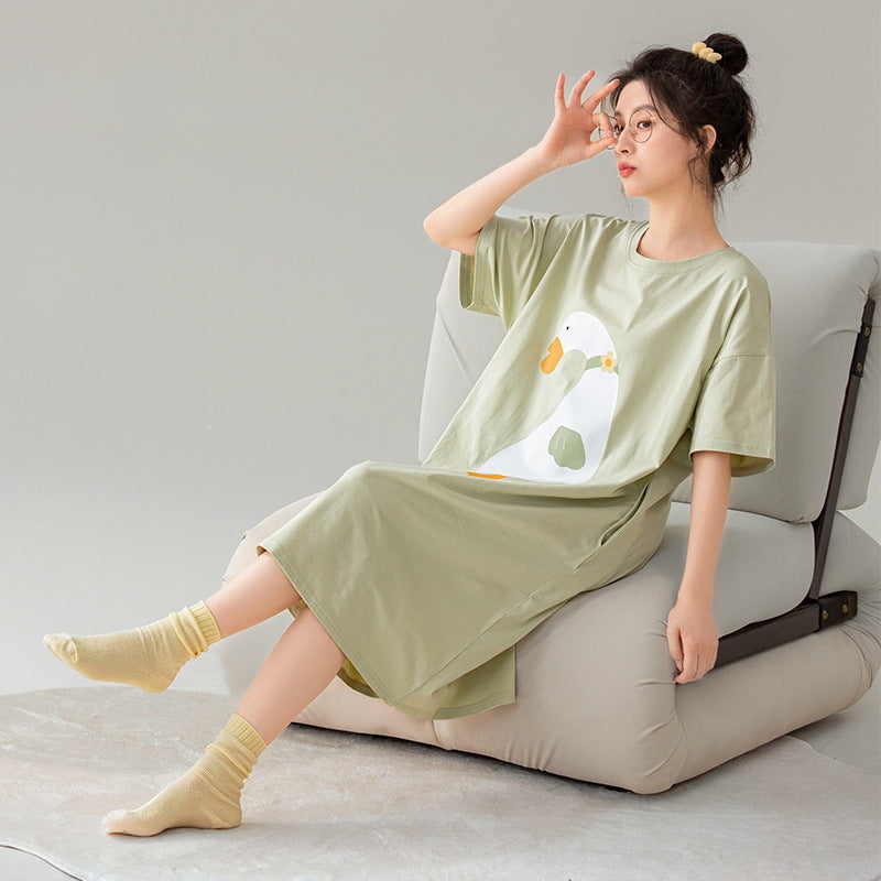 Summer cotton pajama dress