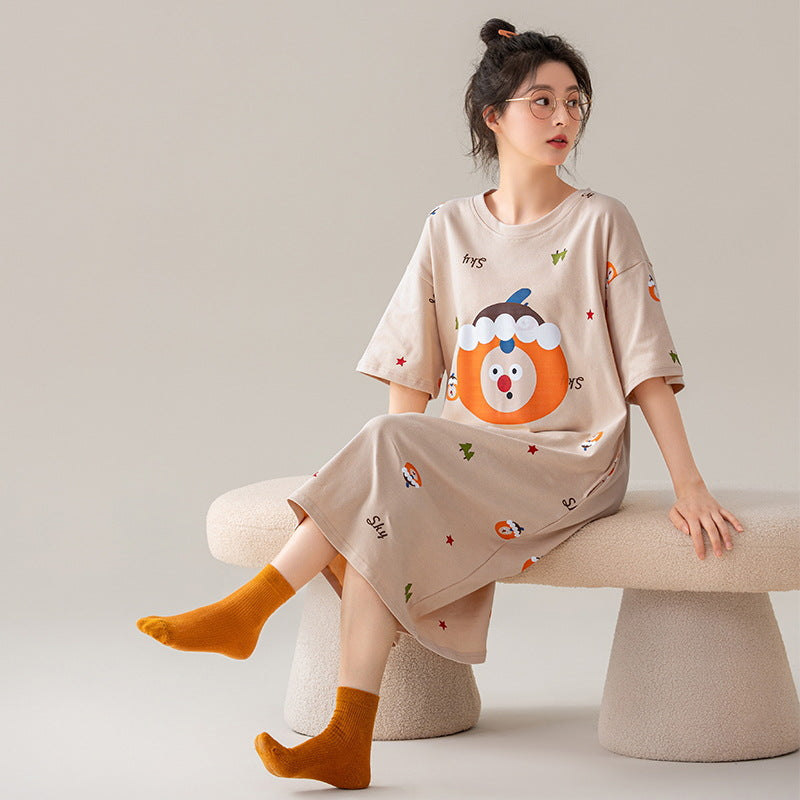 Summer cotton pajama dress