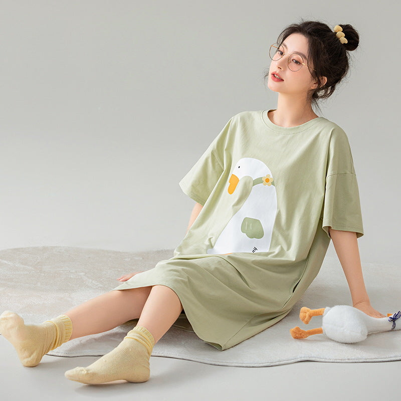 Summer cotton pajama dress
