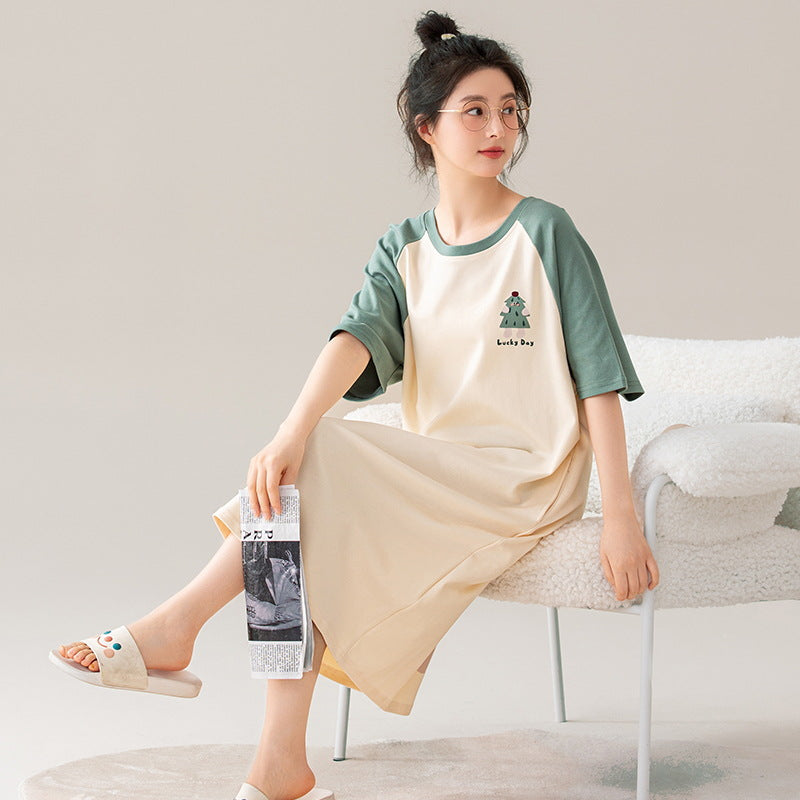 Summer cotton pajama dress