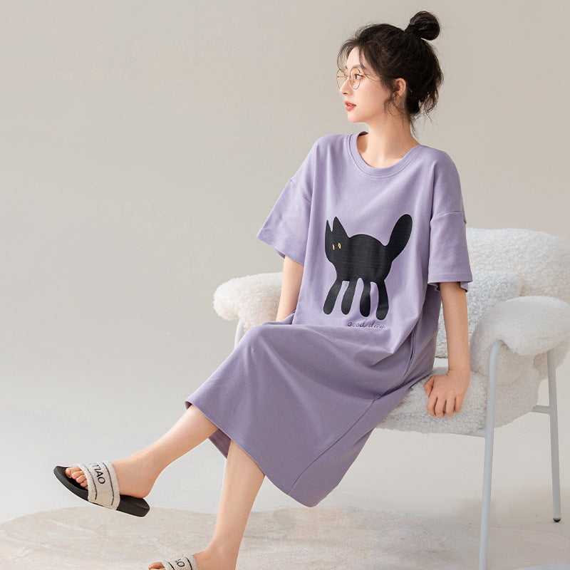 Summer cotton pajama dress