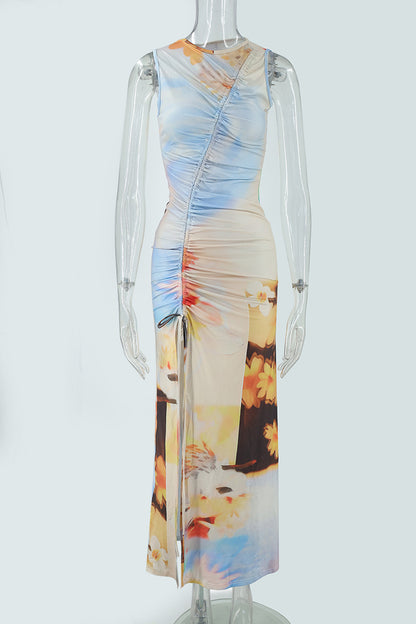 Summer Dopamine Print Bodycon Dress