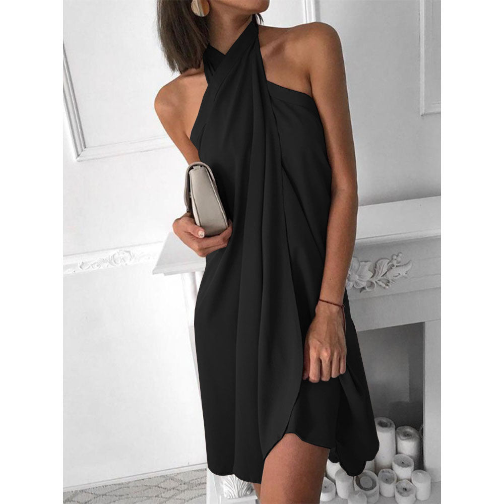 Summer Halter Neck Knitted Dress