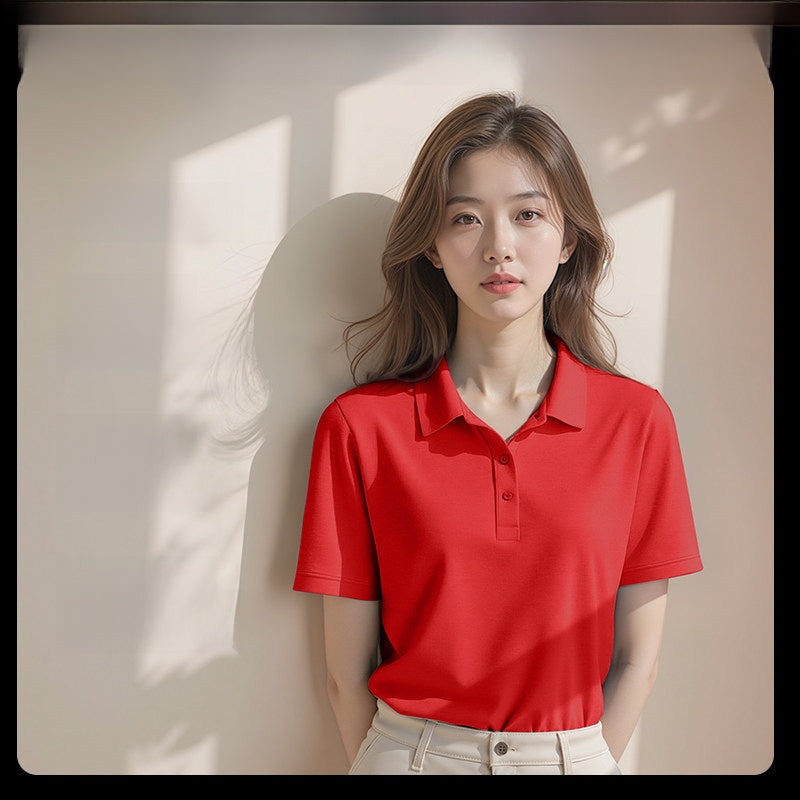 Summer High-End Collared Short-Sleeve Polo Shirts, Custom Workwear with Logo Printing, Corporate Team Custom-Made T-Shirts and Cultural Shirts