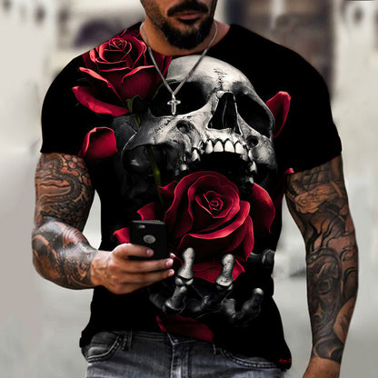 Summer Horror Skull Short Sleeve Shirt