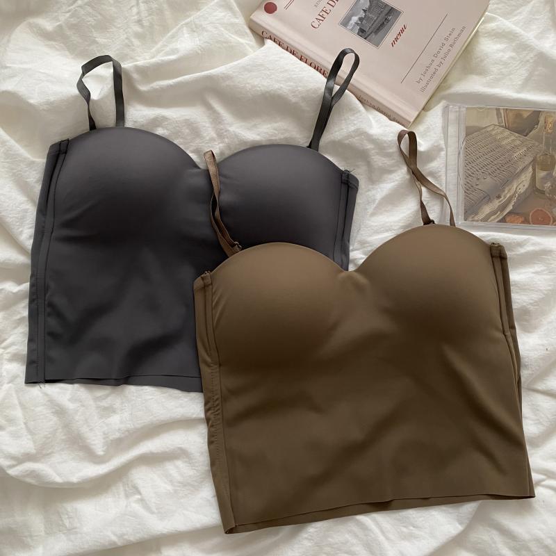 Summer Ice Silk Camisole with Built-in Bra