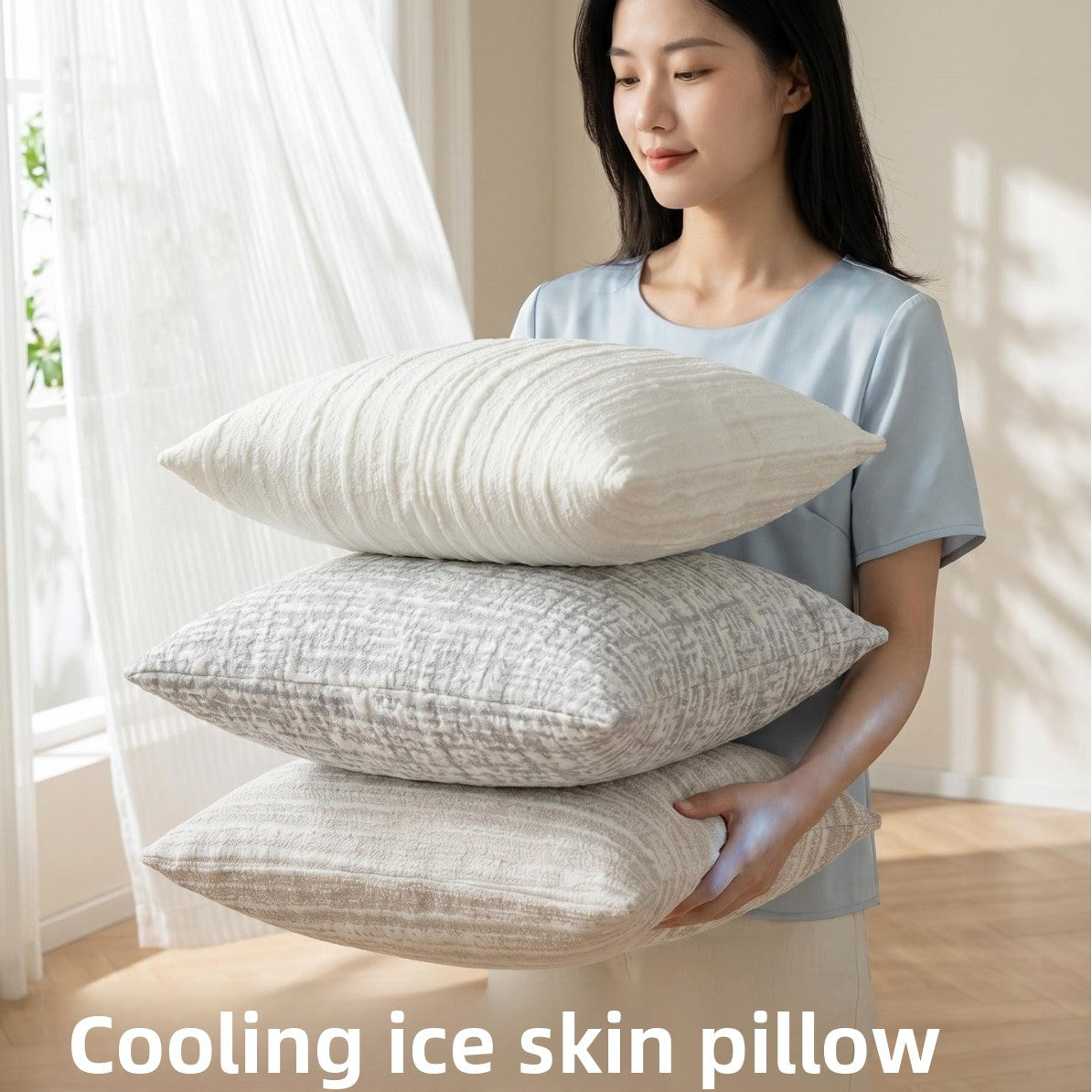Summer Ice Silk Cooling Pillow Cover