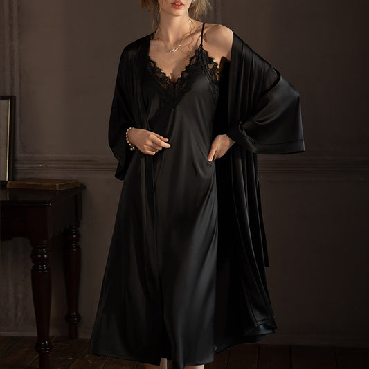 Summer ice silk nightgown
