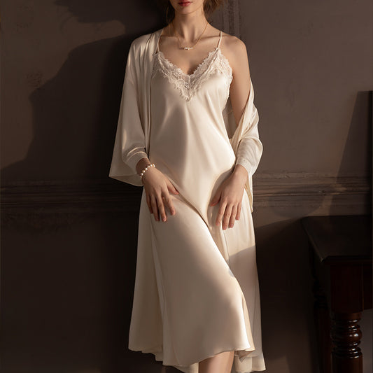 Summer ice silk nightgown