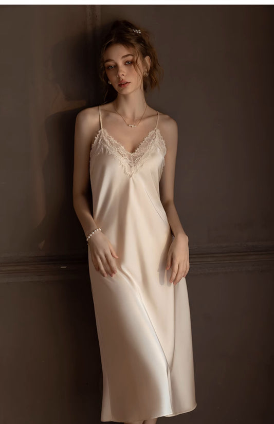 Summer ice silk nightgown