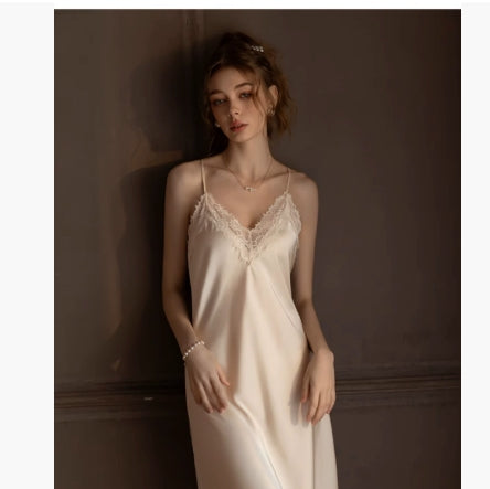 Summer ice silk nightgown