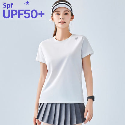 Summer Ice Silk Quick-Drying Cool Sun Protection Sports Short-Sleeved