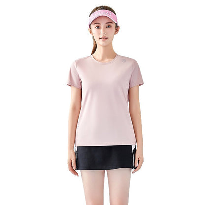 Summer Ice Silk Quick-Drying Cool Sun Protection Sports Short-Sleeved