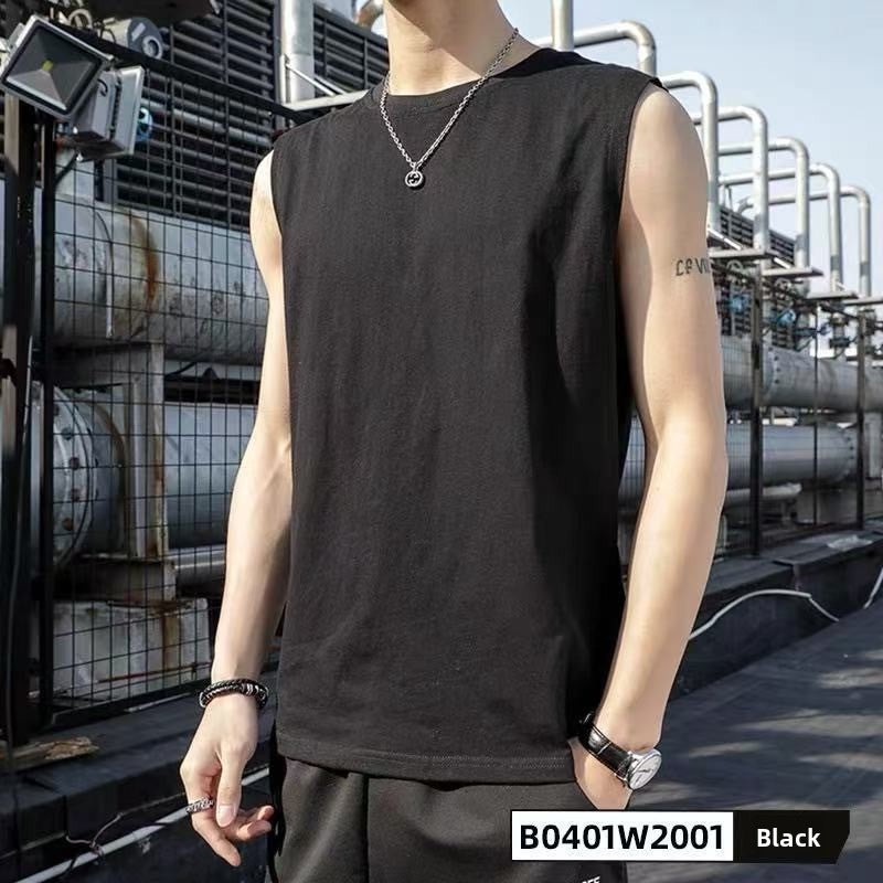 Summer Ice Silk Sleeveless Vest for Men Breathable Quick-Dry Casual Sports Wear