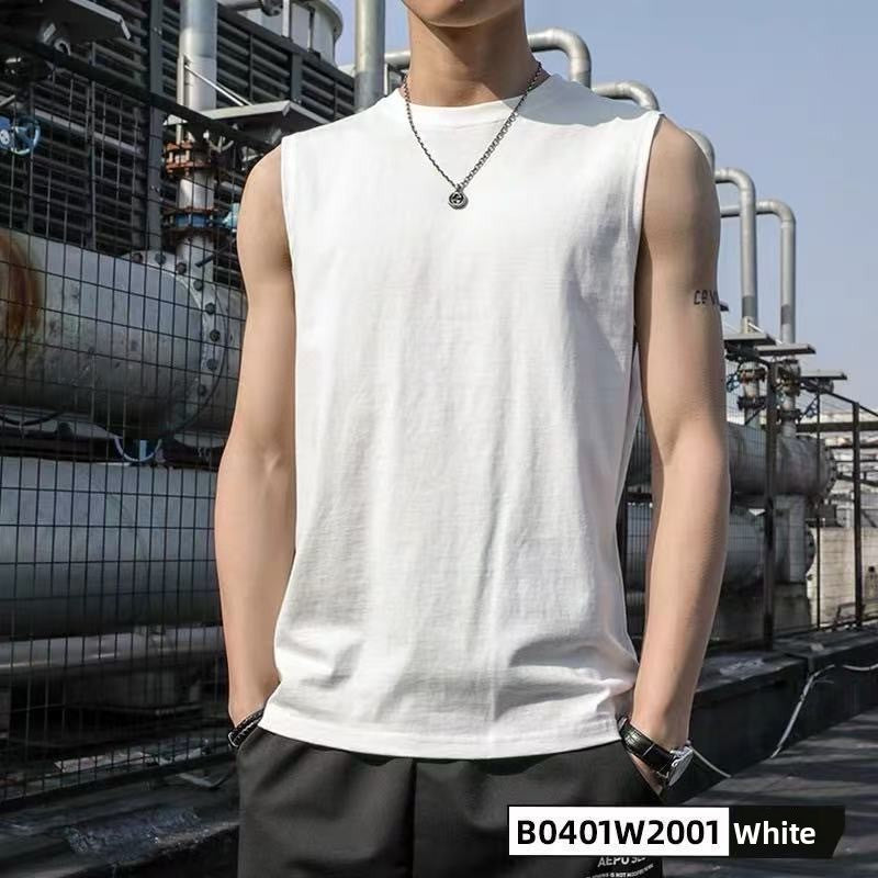 Summer Ice Silk Sleeveless Vest for Men Breathable Quick-Dry Casual Sports Wear