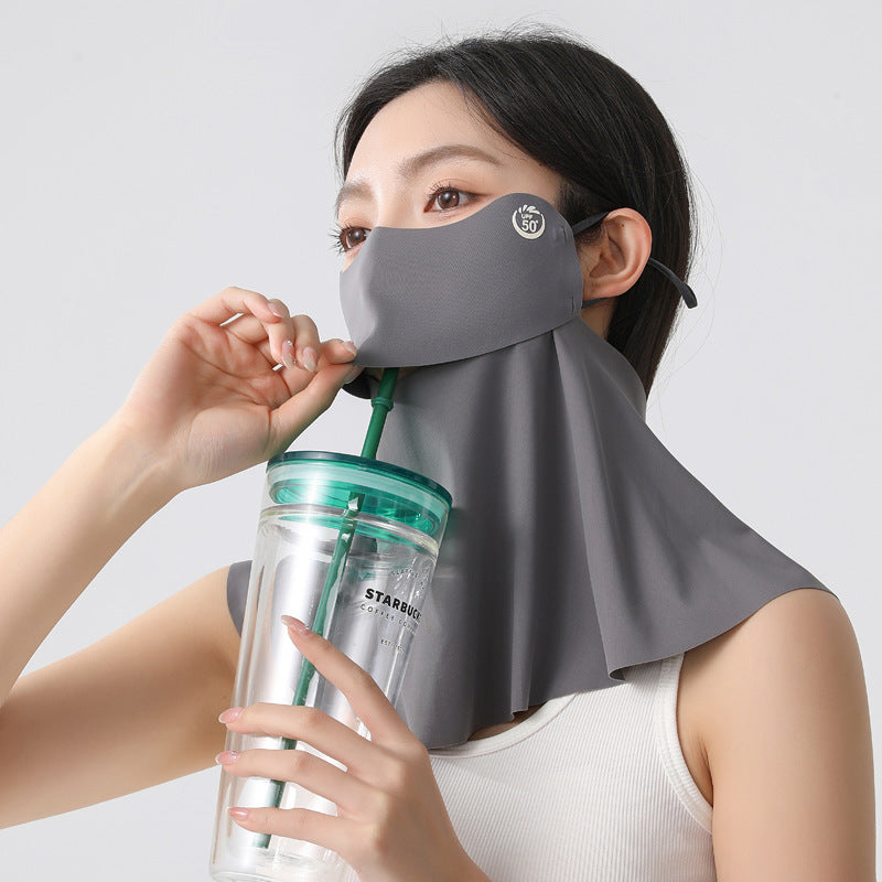 Summer Ice Silk Sun Protection Face Mask